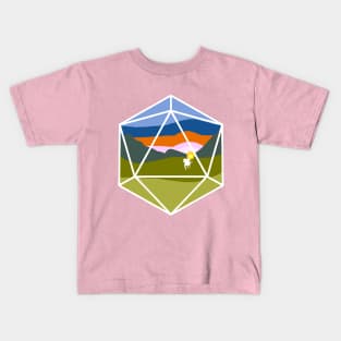 Look to the East D20 Minimalist Dice Design Kids T-Shirt